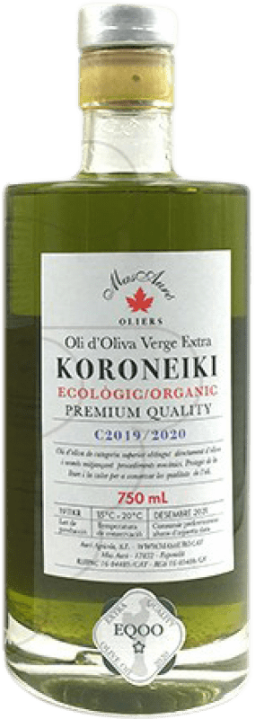 23,95 € Envoi gratuit | Huile d'Olive Mas Auró HOVE Vierge Extra D.O. Empordà Catalogne Espagne Koroneiki Eco — Biologique Bouteille 70 cl