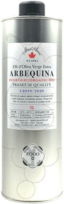 41,95 € Spedizione Gratuita | Olio d'Oliva Mas Auró EVO Extra Vergine D.O. Empordà Catalogna Spagna Arbequina Organic Bio Bottiglia 1 L