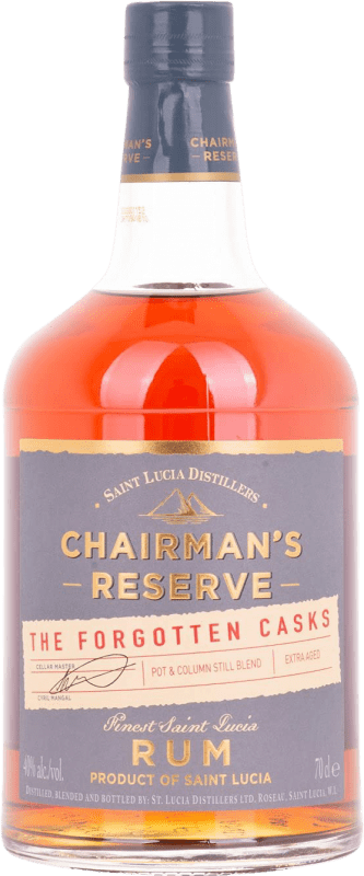 32,95 € Envio grátis | Rum Saint Lucia Distillers Chariman's The Forgotten Casks Extra Añejo Reserva Santa Lúcia Garrafa 70 cl