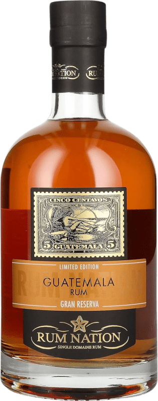 67,95 € 免费送货 | 朗姆酒 Rum Nation Guatemala Extra Añejo 大储备 危地马拉 瓶子 70 cl