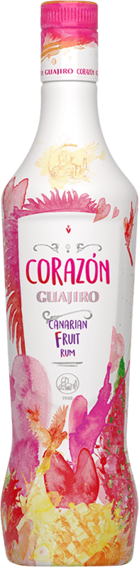 18,95 € 免费送货 | 朗姆酒 Guajiro Rum Corazón Fruit Blanco 西班牙 瓶子 75 cl