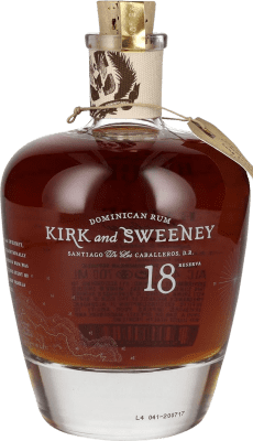 57,95 € Kostenloser Versand | Rum 3 Badge Kirk and Sweeney Extra Añejo Dominikanische Republik 18 Jahre Flasche 70 cl