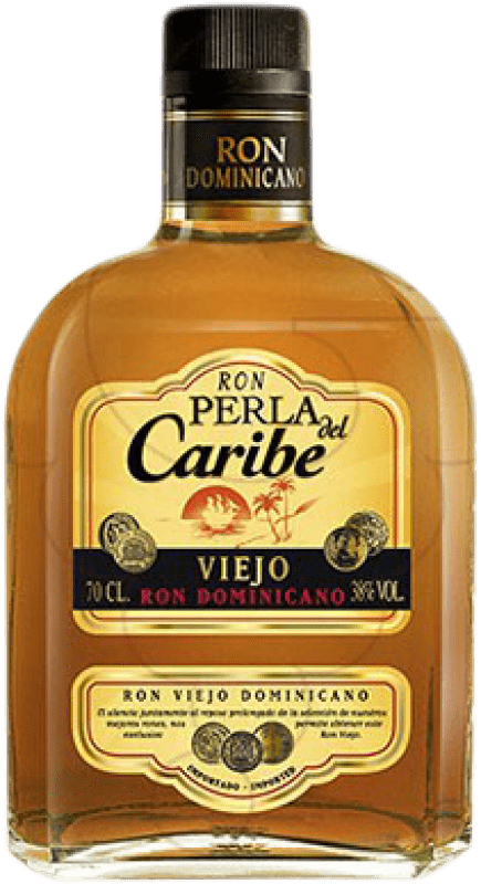 9,95 € Kostenloser Versand | Rum Teichenné Perla del Caribe Viejo Extra Añejo Dominikanische Republik Flasche 70 cl