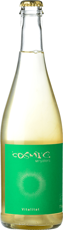 18,95 € Kostenloser Versand | Weißer Sekt Còsmic Vitalitat Petillant D.O. Catalunya Katalonien Spanien Muskat, Parellada Flasche 75 cl