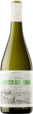 9,95 € Spedizione Gratuita | Vino bianco Josep Vicens Vinyes del Grau Giovane D.O. Terra Alta Catalogna Spagna Grenache Bianca Bottiglia 75 cl