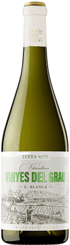 9,95 € Spedizione Gratuita | Vino bianco Josep Vicens Vinyes del Grau Giovane D.O. Terra Alta Catalogna Spagna Grenache Bianca Bottiglia 75 cl