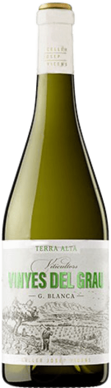 7,95 € Envío gratis | Vino Blanco Josep Vicens Vinyes del Grau Joven D.O. Terra Alta Cataluña España Garnacha Botella 75 cl