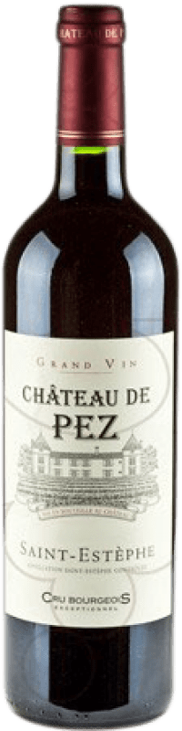 56,95 € Free Shipping | Red wine Château de Pez A.O.C. Saint-Estèphe Bordeaux France Merlot, Cabernet Sauvignon, Cabernet Franc, Petit Verdot Bottle 75 cl