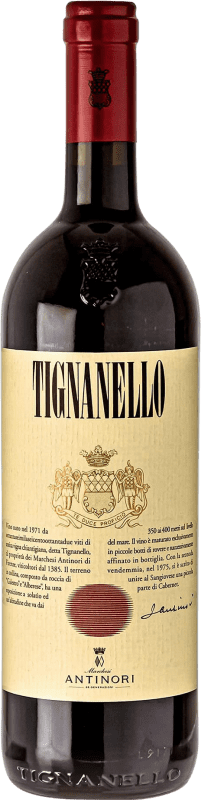 389,95 € Бесплатная доставка | Красное вино Antinori Tignanello I.G.T. Toscana Тоскана Италия Cabernet Sauvignon, Sangiovese, Cabernet Franc бутылка Магнум 1,5 L