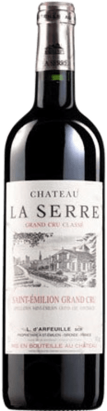 66,95 € Envío gratis | Vino tinto Château La Serre A.O.C. Saint-Émilion Burdeos Francia Merlot, Cabernet Franc Botella 75 cl