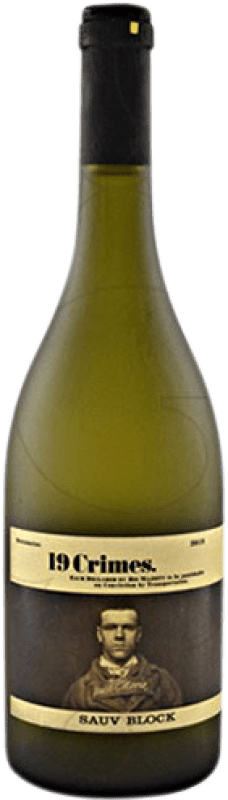 9,95 € Envio grátis | Vinho branco 19 Crimes Sauvignon Block Jovem I.G. Southern Australia Austrália Meridional Austrália Sauvignon Branca Garrafa 75 cl