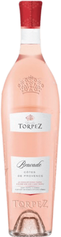 17,95 € Бесплатная доставка | Розовое вино Torpez Saint-Tropez Bravade молодое A.O.C. Côtes de Provence Прованс Франция Syrah — Сира, Garnacha — Гренаш, Monastrell — Монастрель, Mazuelo — Масуэло, Cariñena — Кариньян, Cinsault — Сансо, Tibouren — Тибурен 75 cl