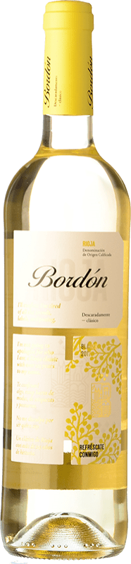 8,95 € 免费送货 | 白酒 Bodegas Franco Españolas Bordón Blanco 年轻的 D.O.Ca. Rioja 拉里奥哈 西班牙 Macabeo 瓶子 75 cl