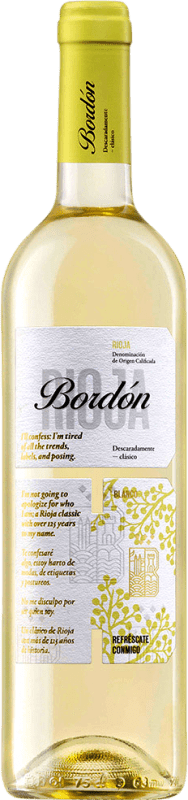 12,95 € 送料無料 | 白ワイン Bodegas Franco Españolas Bordón 若い D.O.Ca. Rioja ラ・リオハ スペイン Macabeo — マカベオ 75 cl