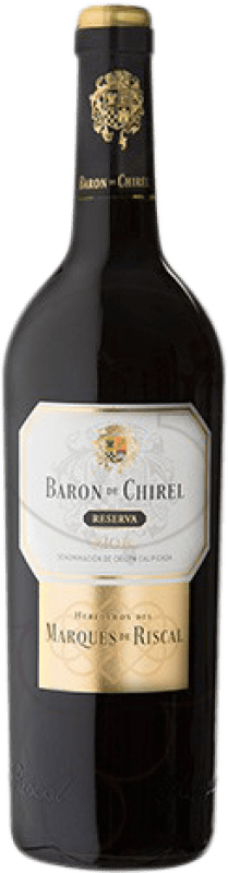 494,95 € 免费送货 | 红酒 Marqués de Riscal Baron de Chirel 预订 D.O.Ca. Rioja 拉里奥哈 西班牙 Tempranillo 瓶子 Jéroboam-双Magnum 3 L