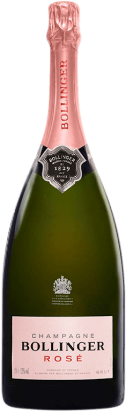 229,95 € 免费送货 | 玫瑰气泡酒 Bollinger Rosé 香槟 A.O.C. Champagne 香槟酒 法国 Pinot Black, Chardonnay, Pinot Meunier 瓶子 Magnum 1,5 L