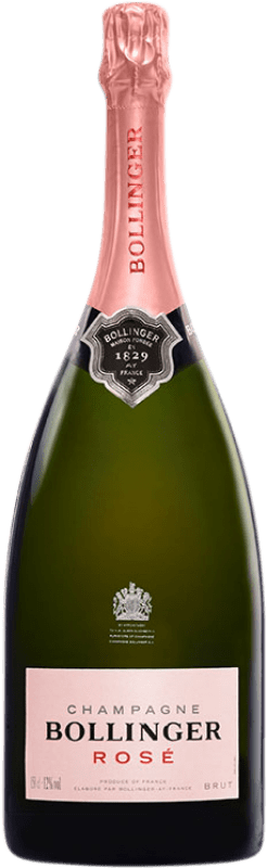 235,95 € Spedizione Gratuita | Spumante Rosato Bollinger Brut Rosé — Rosato A.O.C. Champagne champagne Francia Pinot Nero, Chardonnay, Pinot Meunier Bottiglia Magnum 1,5 L