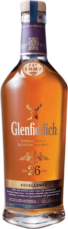 629,95 € Envio grátis | Whisky Single Malt Glenfiddich Speyside Reino Unido 26 Anos 70 cl