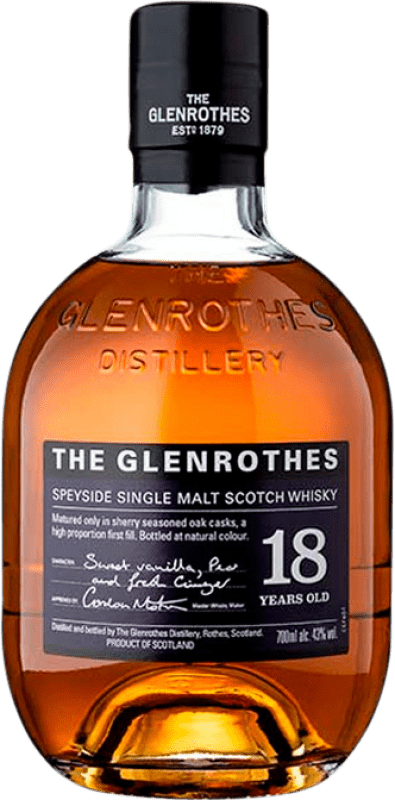 199,95 € 免费送货 | 单一麦芽威士忌 Glenrothes 斯佩塞 英国 18 岁 70 cl