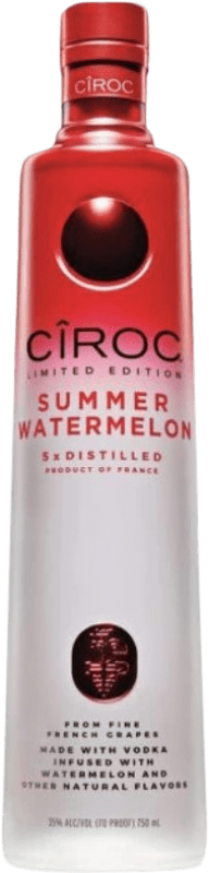 43,95 € Envio grátis | Vodca Cîroc Summer Watermelon França Garrafa 70 cl