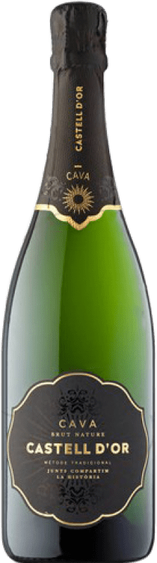 10,95 € Free Shipping | White sparkling Castell d'Or Brut Nature D.O. Cava Catalonia Spain Macabeo, Xarel·lo, Parellada Bottle 75 cl