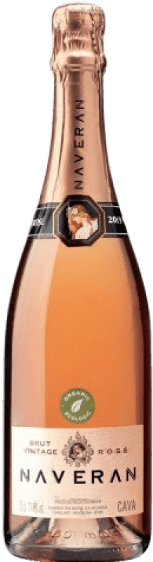 12,95 € Free Shipping | Rosé sparkling Naveran Rose Vintage Organic Brut Reserve D.O. Cava Catalonia Spain Bottle 75 cl