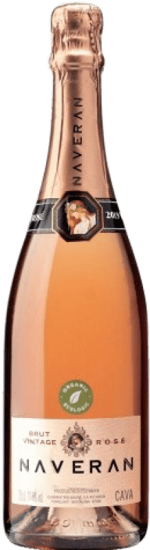 19,95 € Free Shipping | Rosé Sparkling Wine Naveran Brut Vintage, Rosé Reserve — Aged D.O. Cava Catalonia Spain Organic — Eco Bottle 75 cl