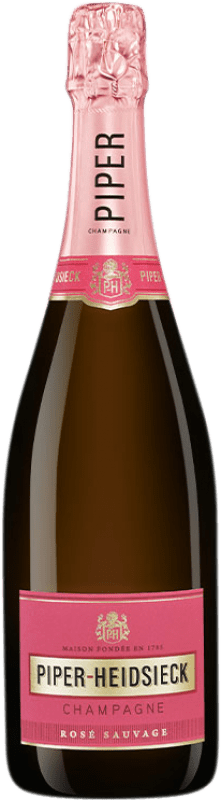 57,95 € Envio grátis | Espumante rosé Piper-Heidsieck Rose Brut Grande Reserva A.O.C. Champagne Champagne França Garrafa 75 cl