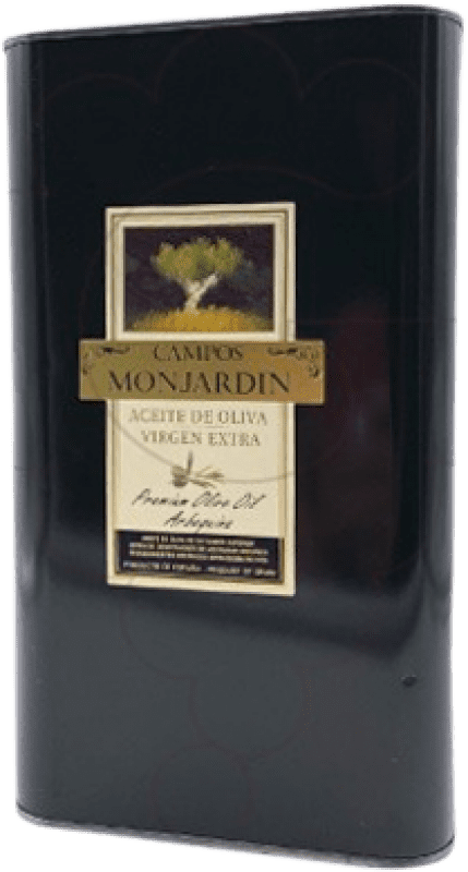45,95 € Envío gratis | Aceite de Oliva Campos de Monjardín AOVE Virgen Extra España Lata Especial 3 L