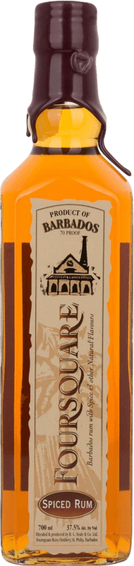 32,95 € Envio grátis | Rum Foursquare Spiced Barbados Garrafa 70 cl