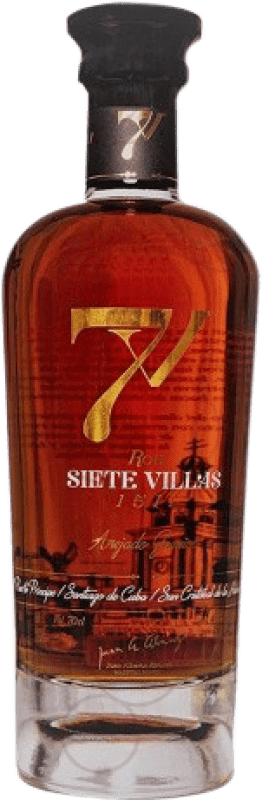 36,95 € Envío gratis | Ron Siete Villas Añejado España Botella 70 cl