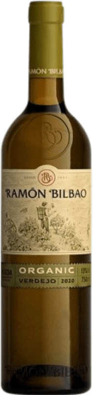 13,95 € Spedizione Gratuita | Vino bianco Ramón Bilbao Blanc Organic Giovane D.O. Rueda Castilla y León Spagna Verdejo Bottiglia 75 cl