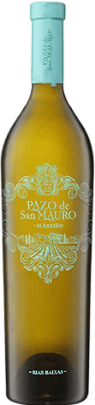 172,95 € Spedizione Gratuita | Vino bianco Pazo de San Mauro Giovane D.O. Rías Baixas Galizia Spagna Albariño Bottiglia Jéroboam-Doppio Magnum 3 L