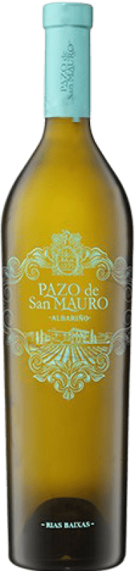 164,95 € Envío gratis | Vino blanco Pazo de San Mauro Joven D.O. Rías Baixas Galicia España Albariño Botella Jéroboam-Doble Mágnum 3 L