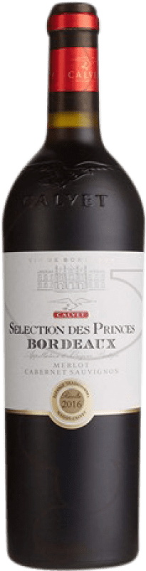 12,95 € 免费送货 | 红酒 Calvet Selection des Princes 岁 A.O.C. Bordeaux 波尔多 法国 Merlot, Cabernet Sauvignon 瓶子 75 cl