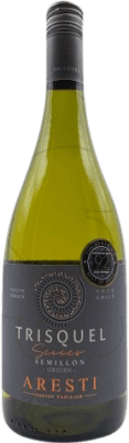 18,95 € Spedizione Gratuita | Vino bianco Aresti Trisquel Giovane I.G. Valle Central Valle de Curicó Chile Sémillon Bottiglia 75 cl