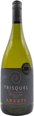 19,95 € 免费送货 | 白酒 Aresti Trisquel 年轻的 I.G. Valle Central Valle de Curicó 智利 Sémillon 瓶子 75 cl