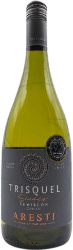 19,95 € 免费送货 | 白酒 Aresti Trisquel 年轻的 I.G. Valle Central Valle de Curicó 智利 Sémillon 瓶子 75 cl