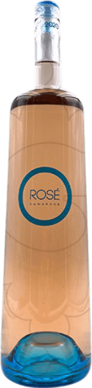 24,95 € 免费送货 | 玫瑰酒 O Rosé Camargue 年轻的 A.O.C. Côtes du Roussillon 朗格多克 - 鲁西荣 法国 Syrah, Cinsault, Grenache Grey, Vermentino 瓶子 Magnum 1,5 L