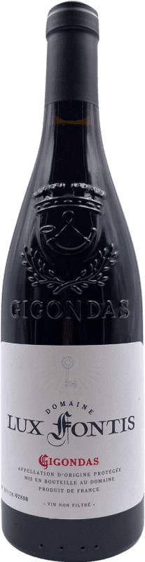 349,95 € Бесплатная доставка | Красное вино Lux Fontis A.O.C. Gigondas Рона Франция Grenache, Monastrell бутылка 75 cl