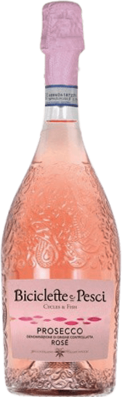 13,95 € Free Shipping | Rosé sparkling Family Owned Bicicletas y Peces Rose Dry D.O.C. Prosecco Emilia-Romagna Italy Bottle 75 cl