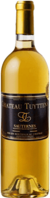 11,95 € Envío gratis | Vino generoso Lucile et Philippe Mercadier Château Tuyttens A.O.C. Sauternes Burdeos Francia Sauvignon Blanca, Sémillon Media Botella 37 cl