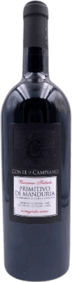 13,95 € Бесплатная доставка | Красное вино Conte di Campiano Молодой D.O.C. Primitivo di Manduria Апулия Италия Zinfandel бутылка 75 cl