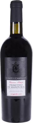 15,95 € Spedizione Gratuita | Vino rosso Conte di Campiano Giovane D.O.C. Primitivo di Manduria Puglia Italia Zinfandel Bottiglia 75 cl