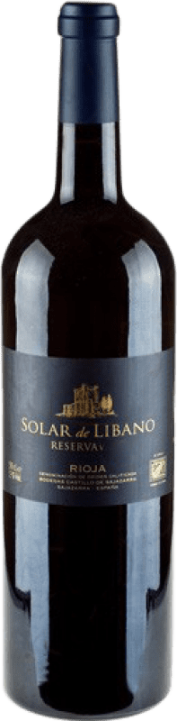 29,95 € Free Shipping | Red wine Castillo de Sajazarra Solar de Líbano Reserve D.O.Ca. Rioja The Rioja Spain Tempranillo, Grenache, Graciano Magnum Bottle 1,5 L