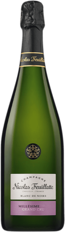 46,95 € Spedizione Gratuita | Spumante Bianco Nicolas Feuillatte Grand Cru, Blanc de Noirs A.O.C. Champagne champagne Francia Pinot Nero 75 cl