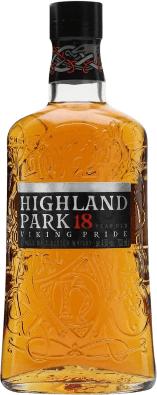 212,95 € Envio grátis | Whisky Single Malt Highland Park Highlands Reino Unido 18 Anos Garrafa 70 cl