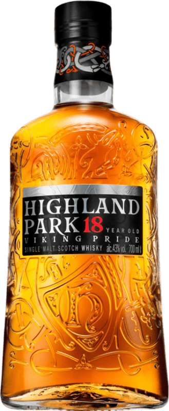 189,95 € Kostenloser Versand | Single Malt Whisky Highland Park Hochland Großbritannien 18 Jahre 70 cl