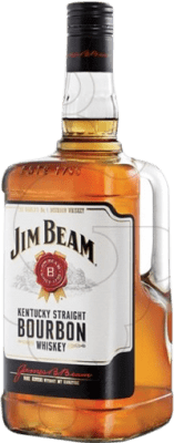 29,95 € Envio grátis | Whisky Bourbon Jim Beam Kentucky Straight Estados Unidos Garrafa Especial 1,75 L