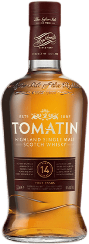 78,95 € Envío gratis | Whisky Single Malt Tomatin Port Cask Highlands Reino Unido 14 Años Botella 70 cl